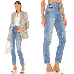 Beatnik High-Rise Slim Jeans (size 26) / cropped raw hem finish